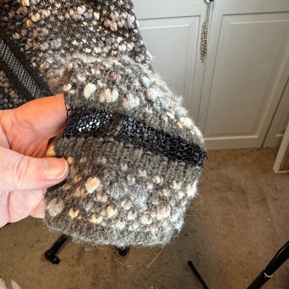 DIKTONS BARCELONA WOMENS MEDIUM MERINO WOOL ALPACA OPEN FRONT CARDIGAN - Picture 6 of 9